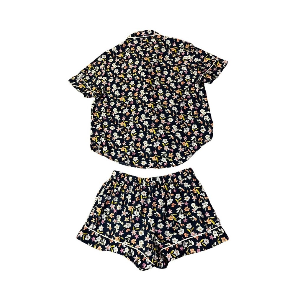Victorias Secret Pajama Shorts Set Womens S Blue Floral Cotton Blend Used - Picture 16 of 16